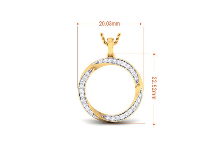 Genice Round Brilliant diamond Pendant in 18k gold 